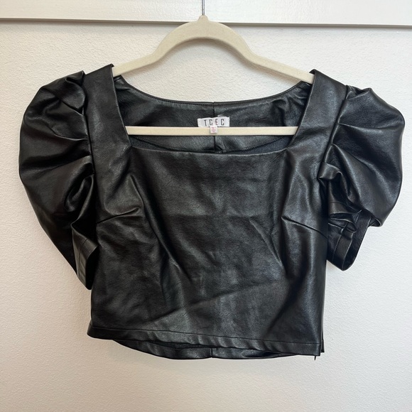 TCEC black leather top size medium - Picture 1 of 5